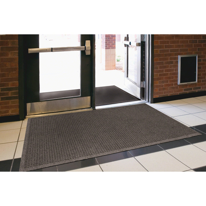 Image of Millennium Mat Company Wiper Mat, Indoor/Outdoor, Rubber, 24"x36", Charcoal