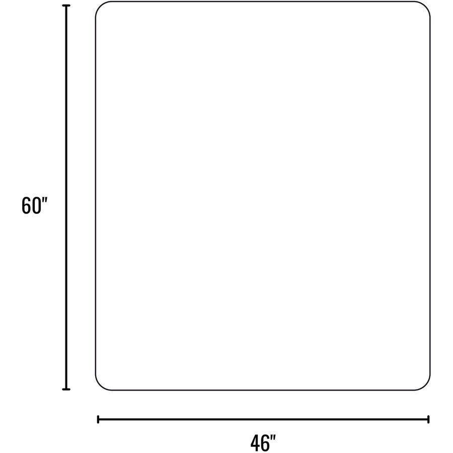 Image of ES Robbins® EverLife Intensive Use Chair Mat for High Pile Carpet, Rectangular, 46 x 60, Clear