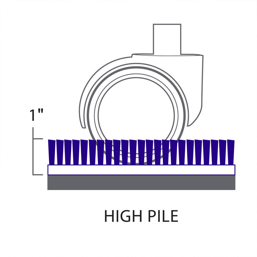 Image of ES Robbins® EverLife Intensive Use Chair Mat for High Pile Carpet, Rectangular, 46 x 60, Clear
