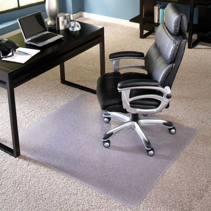 Image of ES Robbins® EverLife Intensive Use Chair Mat for High Pile Carpet, Rectangular, 46 x 60, Clear