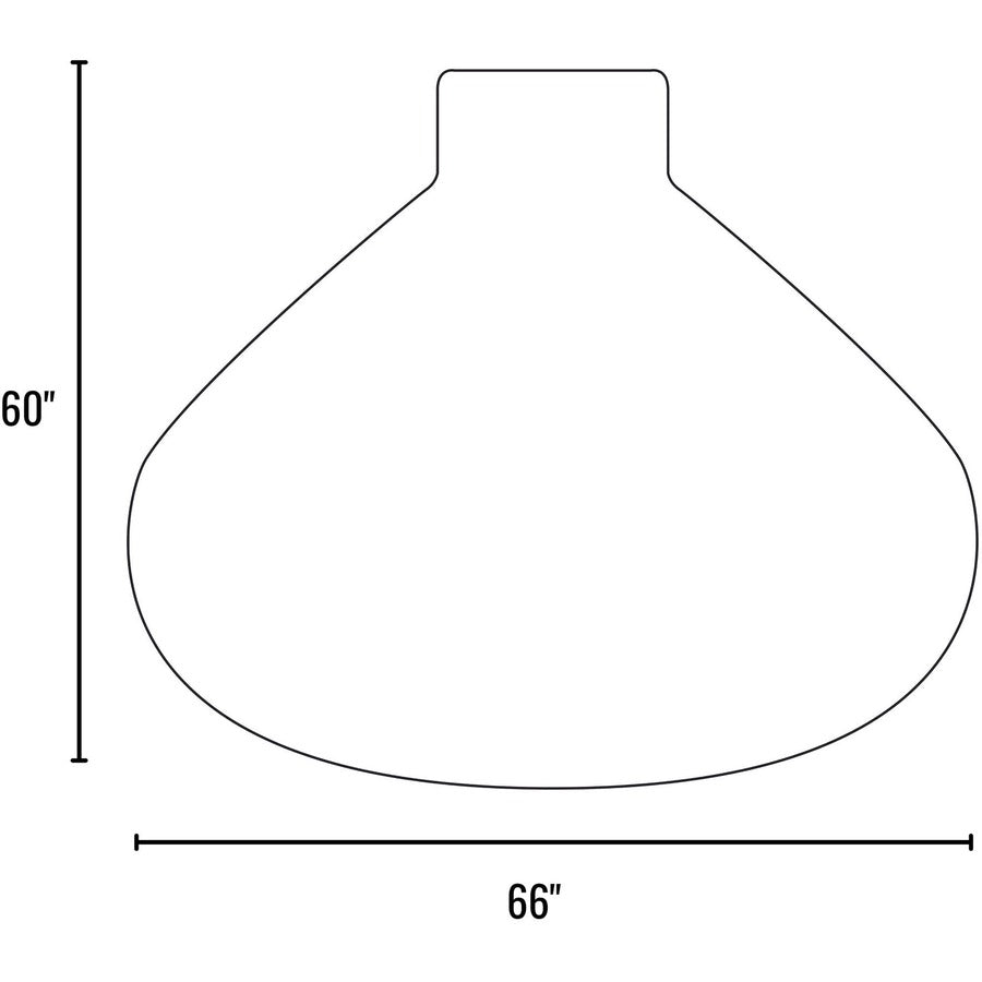 Image of ES Robbins® EverLife Chair Mats for Medium Pile Carpet, Contour, 66 x 60, Clear