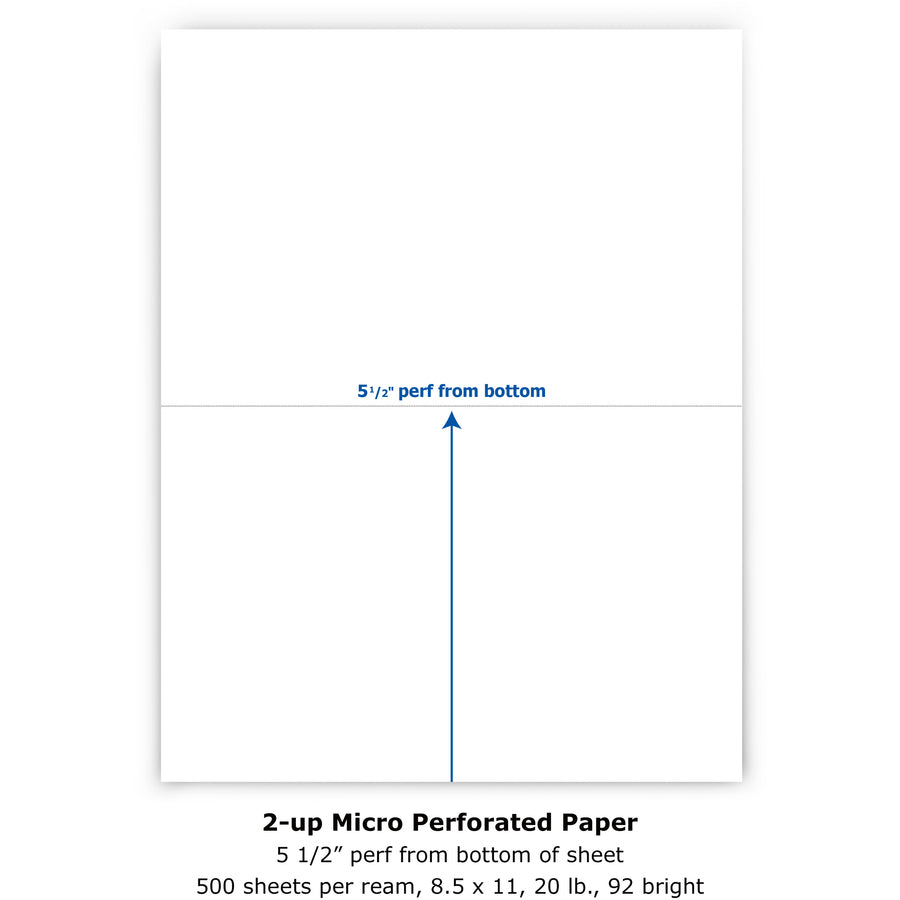 Image of Docugard Office Paper,Perforated 5-1/2",8-1/2"x11",20lb,500/RM,WE