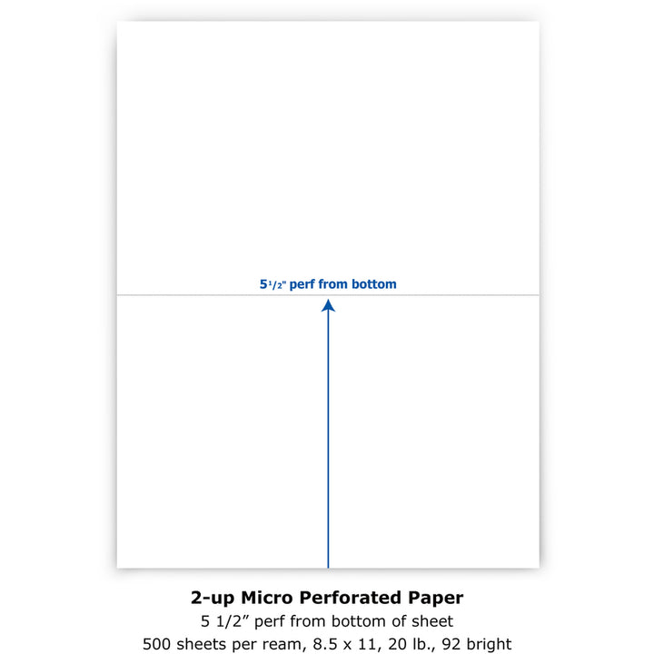 Image of Docugard Office Paper,Perforated 5-1/2",8-1/2"x11",20lb,500/RM,WE