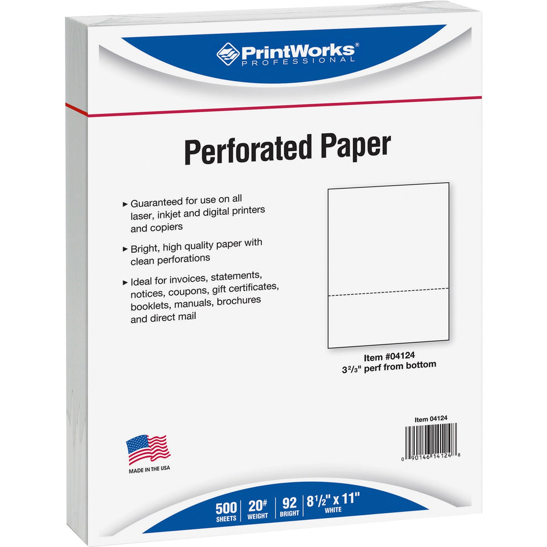 Image of Docugard Office Paper,Perforated 3-2/3",8-1/2"x11",20 lb, 500/RM,WE