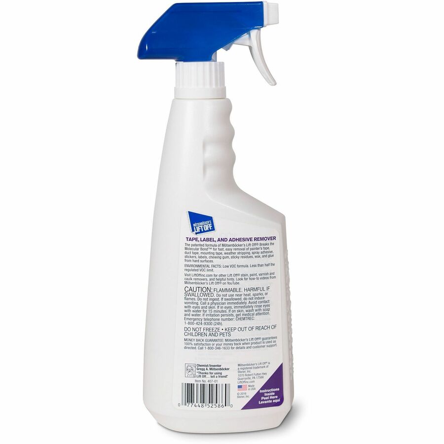 Image of Motsenbocker's Lift-Off® Tape/Adhesive Remover,Spray,22 oz,Clear