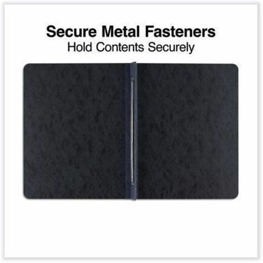 Image of Universal 80571 Report Cover, 3" Folder Capacity, 8 1/2" x 11", 500 Sheets Capacity, 1 x Double Prong Fastener, Black, Punched, 1 Each
