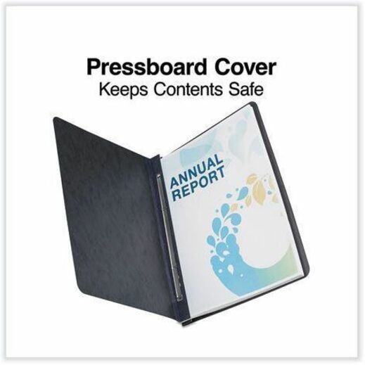 Image of Universal 80571 Report Cover, 3" Folder Capacity, 8 1/2" x 11", 500 Sheets Capacity, 1 x Double Prong Fastener, Black, Punched, 1 Each