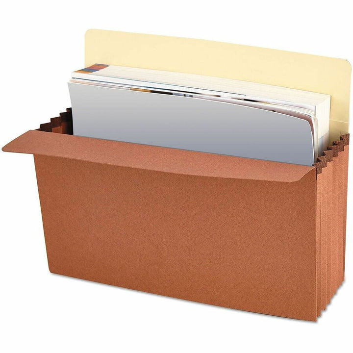 Image of Universal® Redrope Expanding File Pockets, 5.25" Expansion, Letter Size, Redrope, 10/box