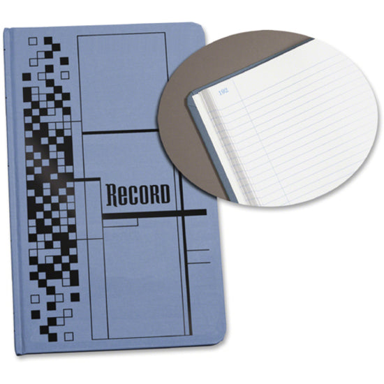 Image of Adams® Record Ledger Book, Record-Style Rule, Blue Cover, 11.75 X 7.25 Sheets, 500 Sheets/book
