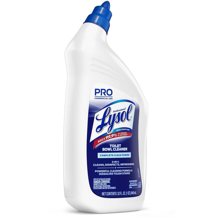 Image of Professional Lysol 74278 Power Toilet Bowl Cleaner, 32 fl oz (1 quart), Wintergreen Scent, Clear, 1 Each