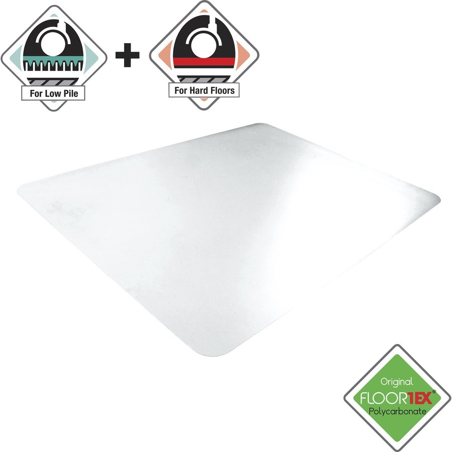 Image of Floortex® Hard Floor Chairmat, Rectangular, 48"x53", Clear