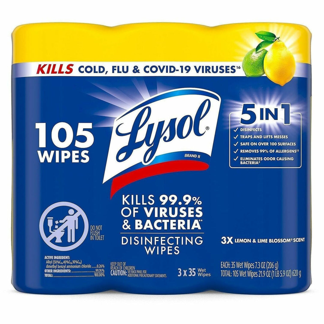 Image of Lysol 82159 Disinfecting Wipes 3-pack