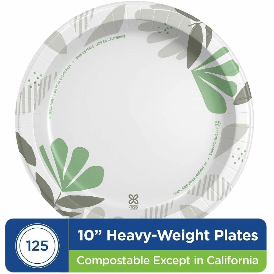 Image of Dixie Ultra® SXP10PATH Pathways 10-1/16" Heavyweight Paper Plates by GP Pro