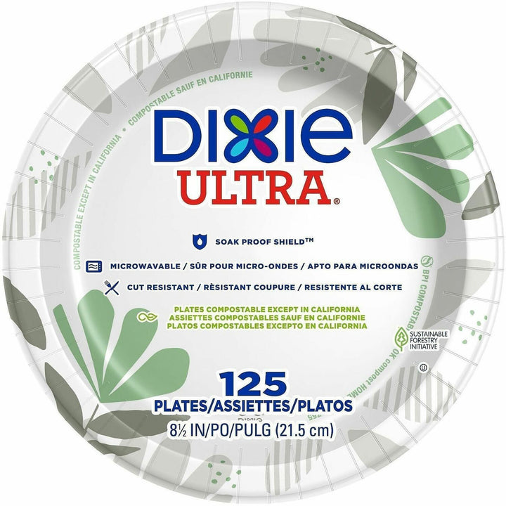 Image of Dixie Ultra® SXP9PATH Pathways 8-1/2" Heavyweight Paper Plates by GP Pro