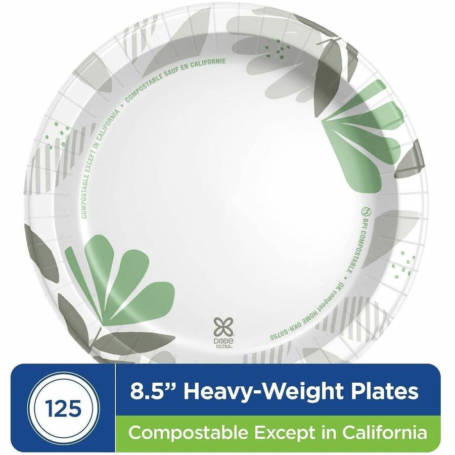 Image of Dixie Ultra® SXP9PATH Pathways 8-1/2" Heavyweight Paper Plates by GP Pro