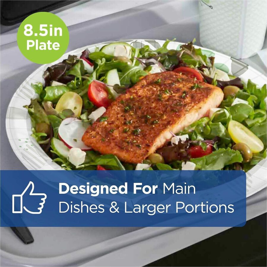 Image of Dixie Ultra® SXP9PATH Pathways 8-1/2" Heavyweight Paper Plates by GP Pro
