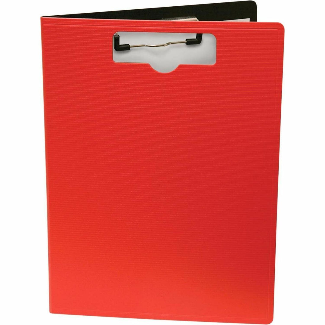 Image of Mobile OPS® Portfolio Clipboard with Low-Profile Clip, Portrait Orientation, 0.5" Clip Capacity, Holds 8.5 x 11 Sheets, Red