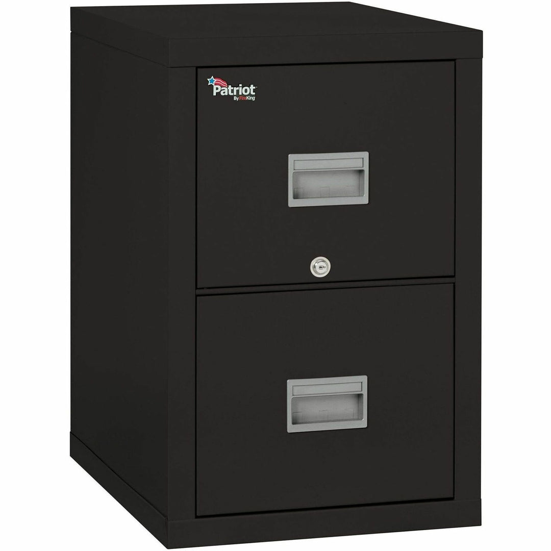 Image of FireKing® Patriot By Fireking Insulated Fire File, 1-Hour Fire Protection, 2 Legal/letter File Drawers, Black, 17.75" X 25" X 27.75"