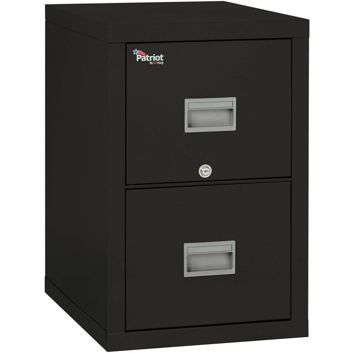 Image of FireKing® Patriot By Fireking Insulated Fire File, 1-Hour Fire Protection, 2 Legal/letter File Drawers, Black, 17.75" X 25" X 27.75"