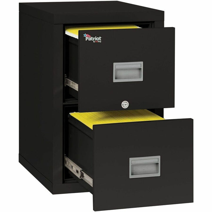 Image of FireKing® Patriot By Fireking Insulated Fire File, 1-Hour Fire Protection, 2 Legal/letter File Drawers, Black, 17.75" X 25" X 27.75"