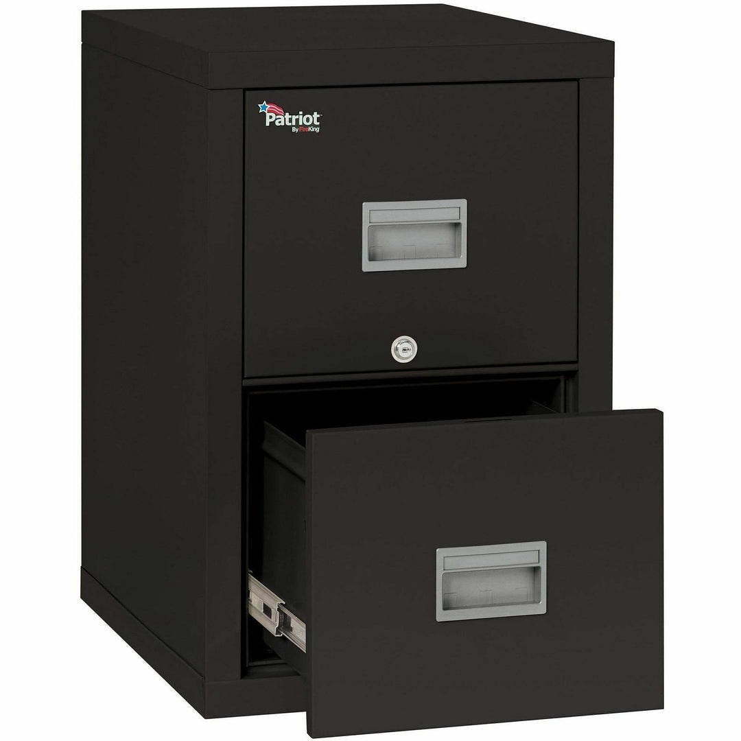Image of FireKing® Patriot By Fireking Insulated Fire File, 1-Hour Fire Protection, 2 Legal/letter File Drawers, Black, 17.75" X 25" X 27.75"