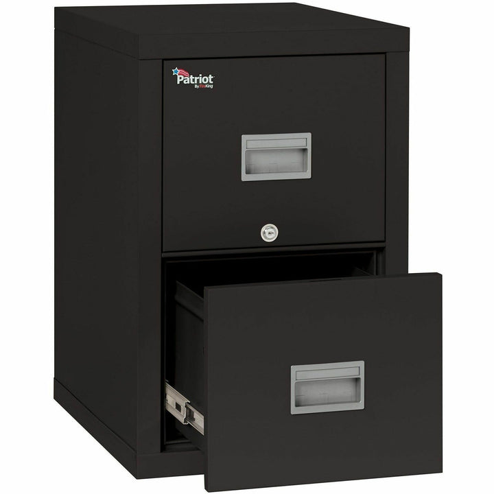 Image of FireKing® Patriot By Fireking Insulated Fire File, 1-Hour Fire Protection, 2 Legal/letter File Drawers, Black, 17.75" X 25" X 27.75"