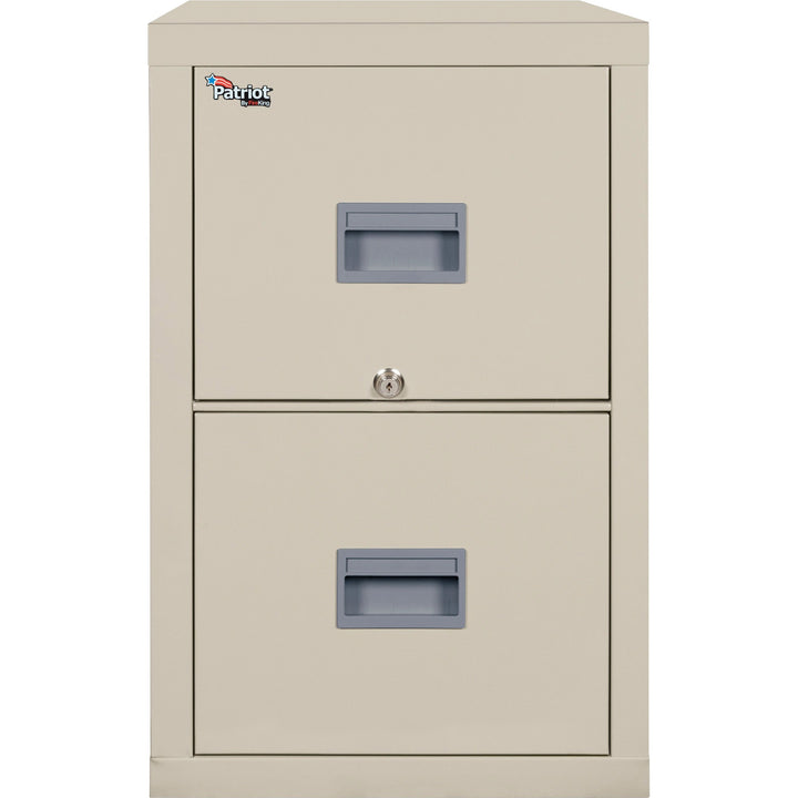 Image of FireKing® Patriot By Fireking Insulated Fire File, 1-Hour Fire Protection, 2 Legal/letter File Drawers, Parchment, 17.75 X 25 X 27.75