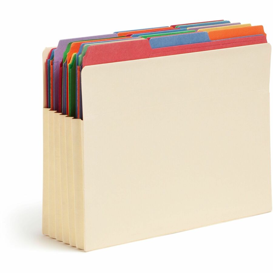 Image of Smead 75160 TUFF File Pocket, 8 1/2" x 11", 700 Sheets Capacity, 5 1/4" Expansion, 2 Plys, 10% Recycled, 10 / Box