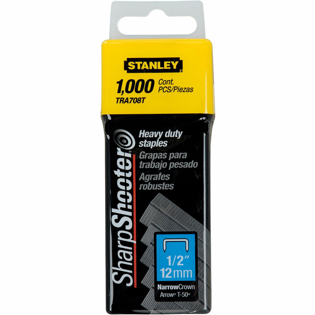 Image of Bostitch® HD Staples, 1/2" Stanley Staples, 1000/BX, Silver