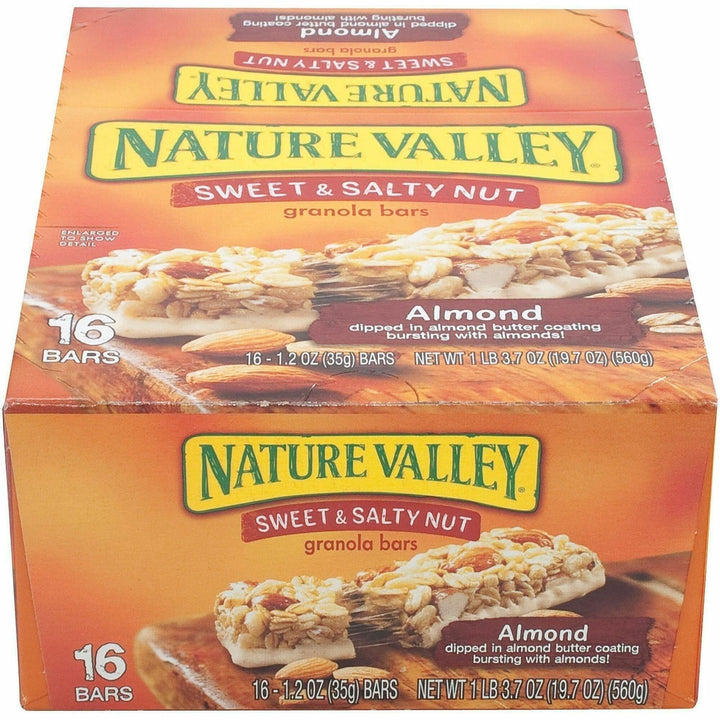 Image of NATURE VALLEY SN42068 Sweet & Salty Nut Bars, Sweet and Salty, 1.20 oz, 16 / Box