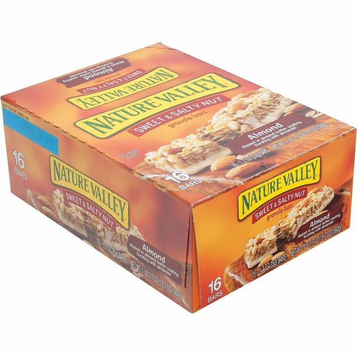Image of NATURE VALLEY SN42068 Sweet & Salty Nut Bars, Sweet and Salty, 1.20 oz, 16 / Box