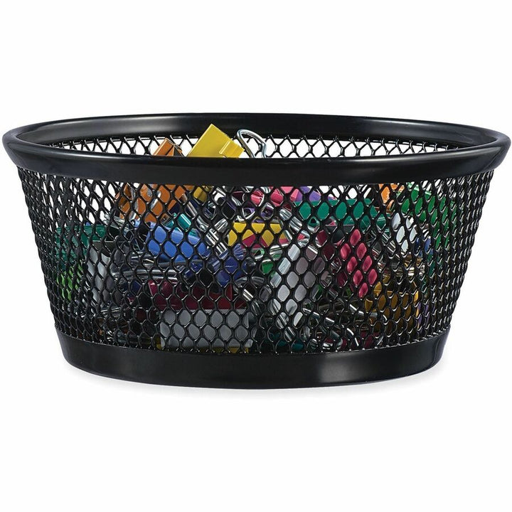 Image of Universal 20014 Jumbo Mesh Storage Dish, 4.38" Diameter x 2"h, Black, 1 Compartment(s), 2" Height, Black, Wire Mesh, 1 Each