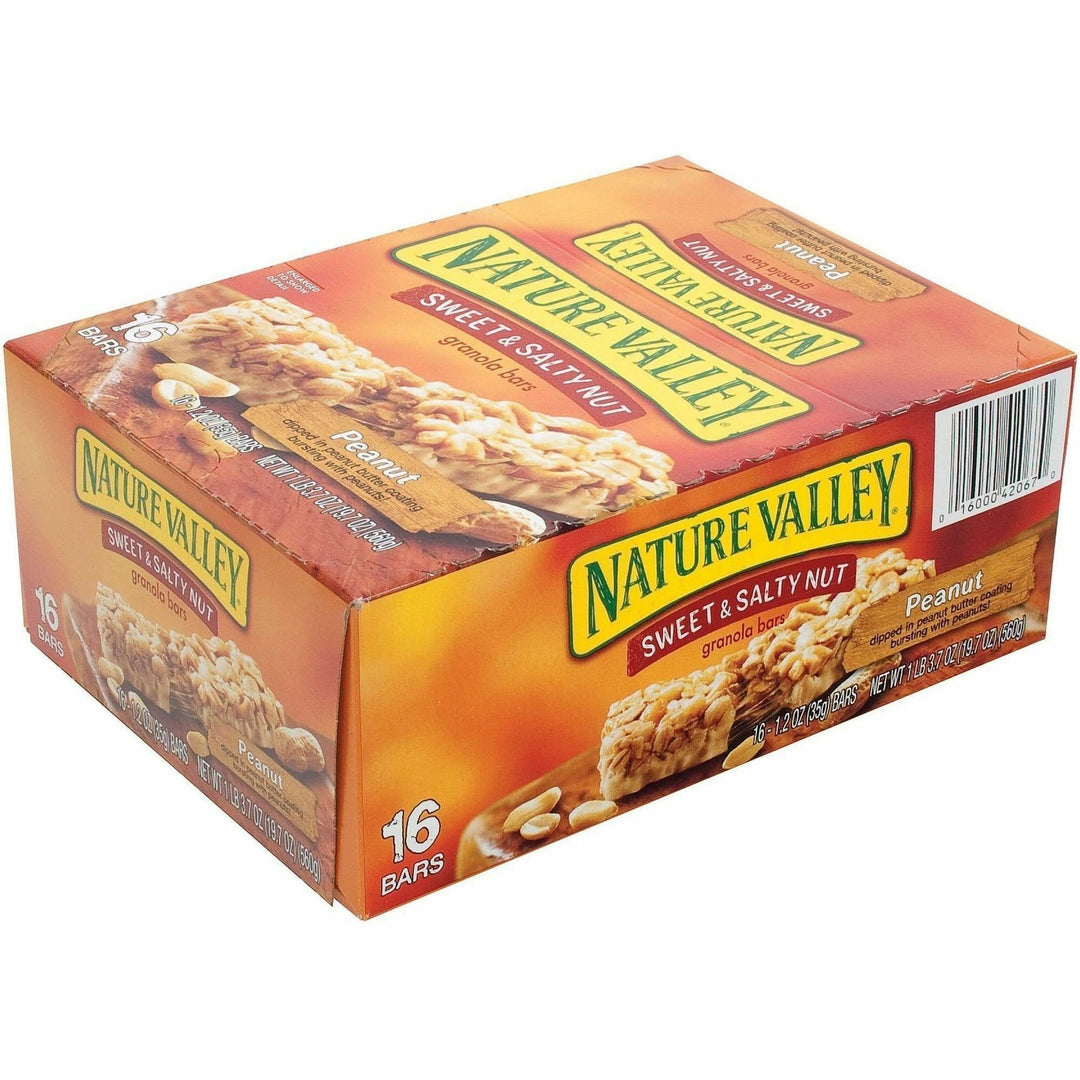 Image of NATURE VALLEY SN42067 Sweet & Salty Nut Bars, Sweet and Salty, 1.20 oz, 16 / Box