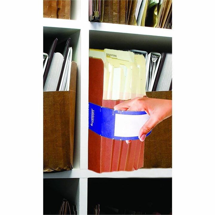 Image of Tabbies 68807 File Pocket Handles, 2" W x 9 5/8" Length, Dark Blue, Tyvek, 5 / Box