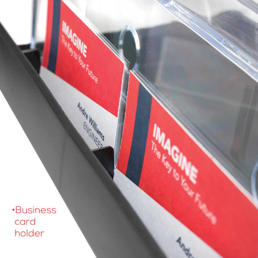 Image of deflecto® 3-Tier Literature Holder, Leaflet Size, 11.25w x 6.94d x 13.31h, Black