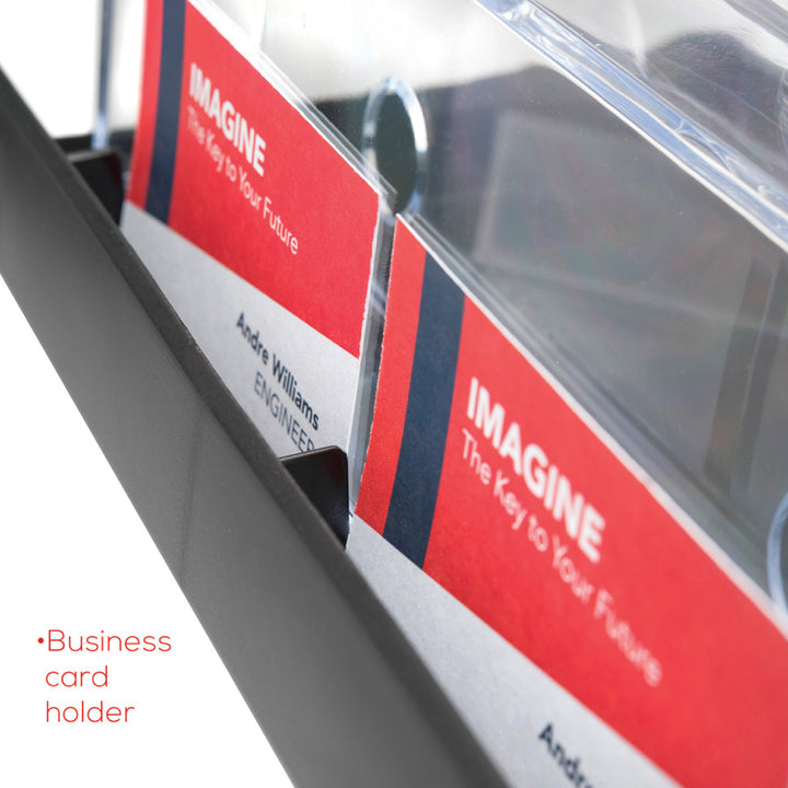Image of deflecto® 3-Tier Literature Holder, Leaflet Size, 11.25w x 6.94d x 13.31h, Black