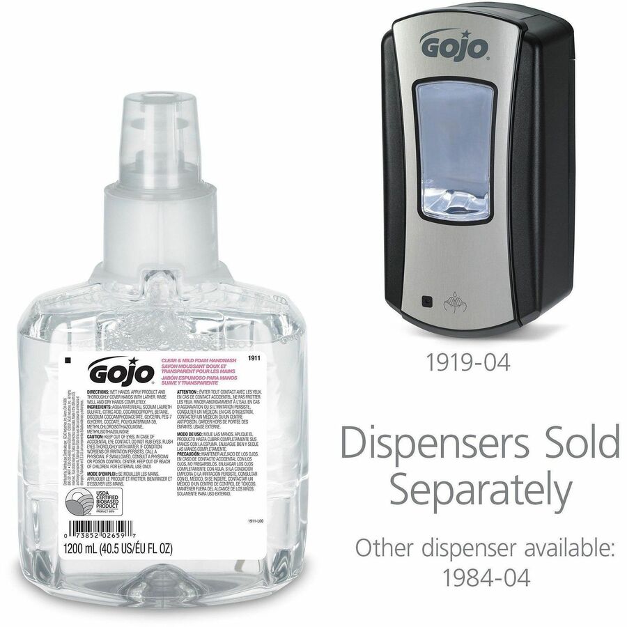 Image of Gojo® 191102 LTX-12 Clear Mild Foam Handwash Refill