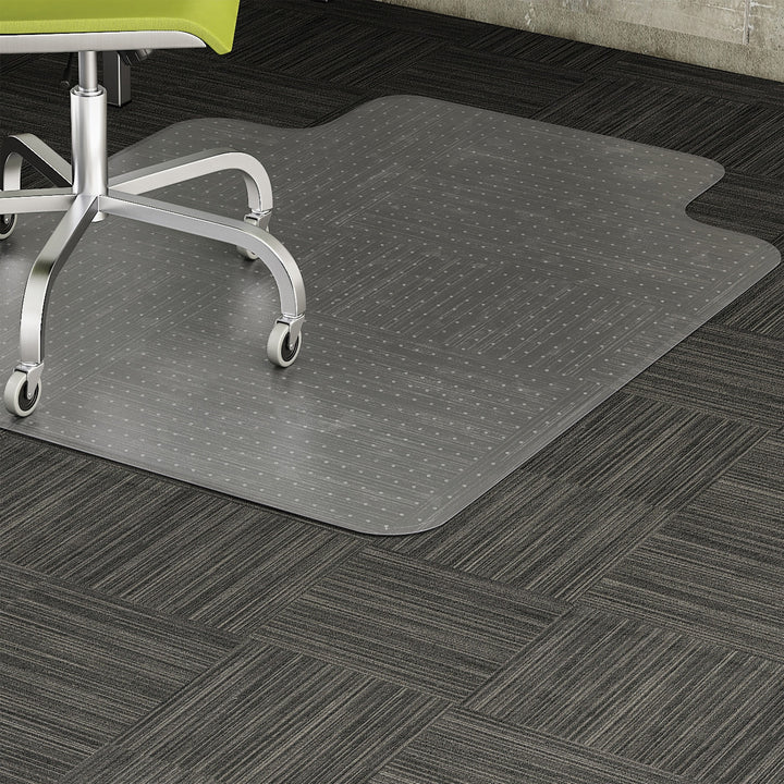 Image of Lorell Chairmat, Low Pile, Wide Lip 25"x12", 45"x53", Clear