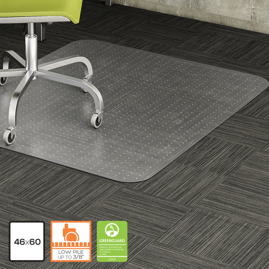 Image of Lorell Chairmat, Low Pile, Rectangular, 46"x60", Clear