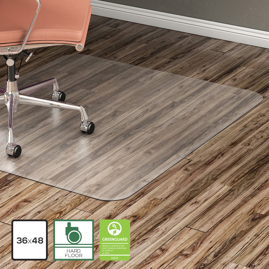 Image of Lorell Hard Floor Chairmat, Rectangular,36"x48", Clear