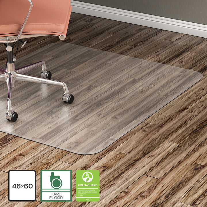 Image of Lorell Hard Floor Chairmat, Rectangular,46"x60", Clear
