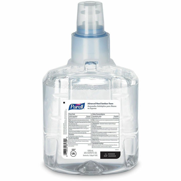 Image of PURELL® 1905-02 Advanced Hand Sanitizer Foam Refill, Clean Scent, 1.27 quart, Kill Germs, Skin, Hand, Moisturizing, Clear, Chemical-free, 1 Each