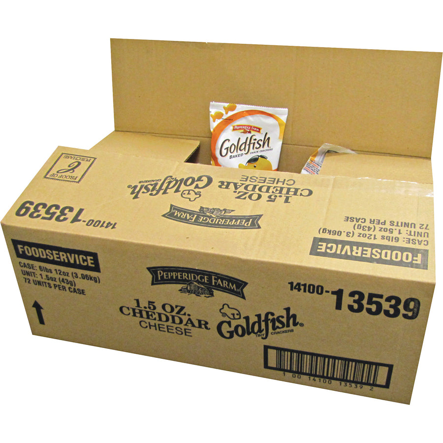 Image of Campbell's® Baked Goldfish Crackers, 1.5oz., 72/CT, Cheddar