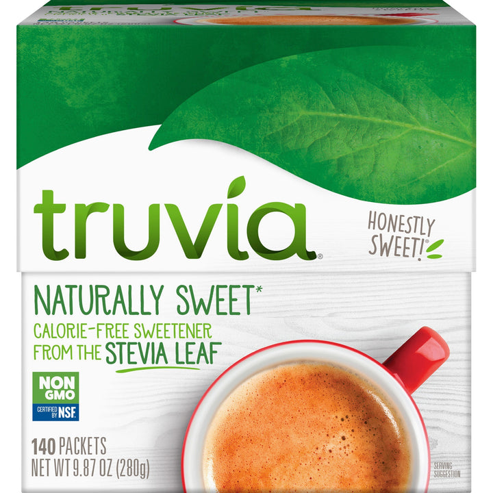 Image of Truvia 8857 Cargill Kosher Certified Sweetener Packets, Natural Sweetener, 140 / Box