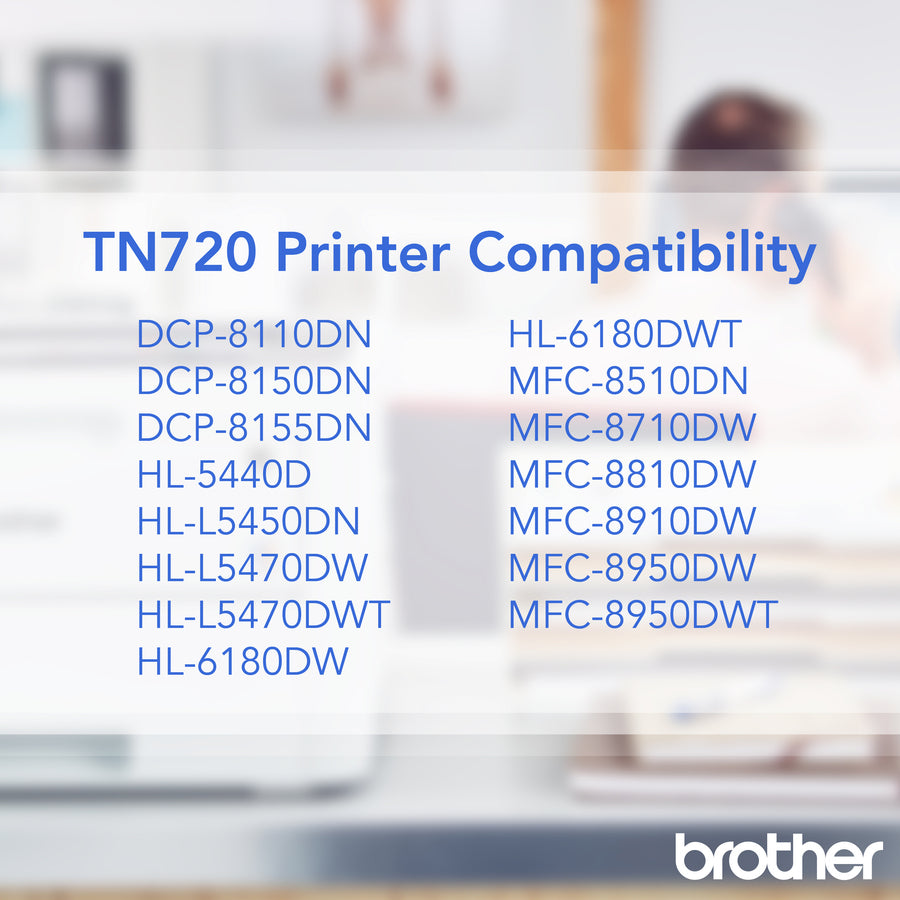 Image of Brother TN720 Toner Cartridge, 3000 Pages, 1 Each