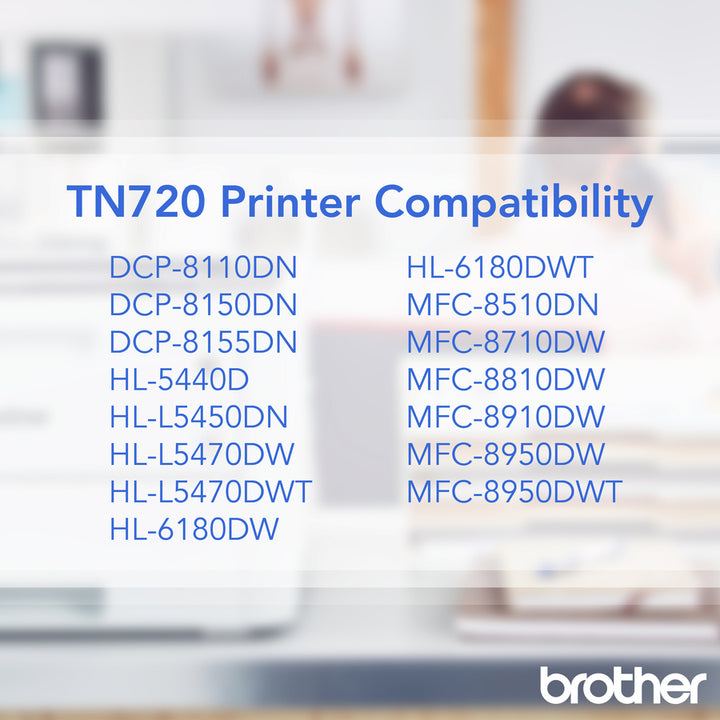 Image of Brother TN720 Toner Cartridge, 3000 Pages, 1 Each