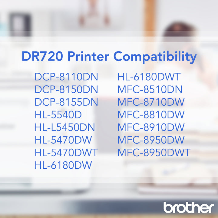 Image of Brother DR720 DR72 Laser Printer Drum, Laser Print Technology, 30000, 1 Each