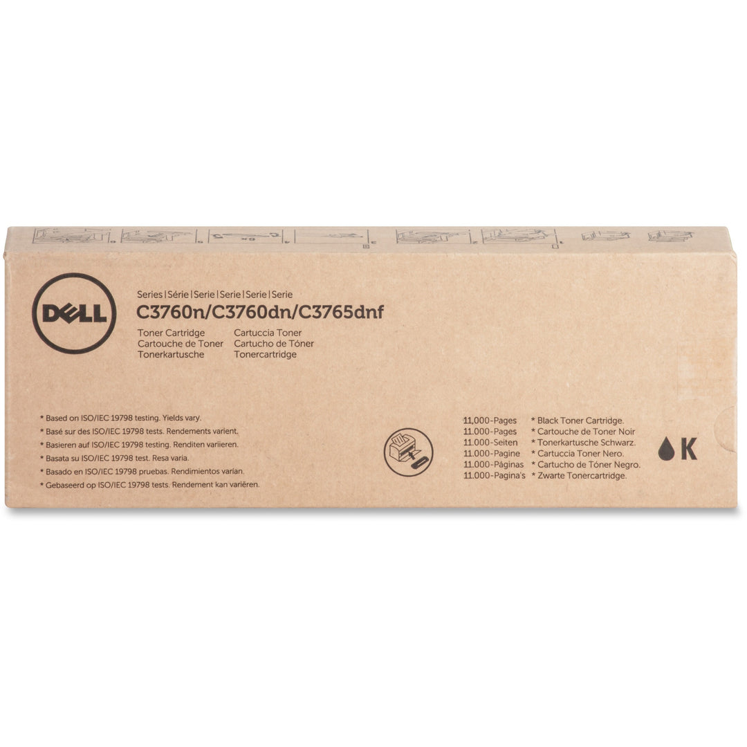 Image of Dell® Toner Cartridge, f/C3760, 11,000 Page Extra High Yield, BK