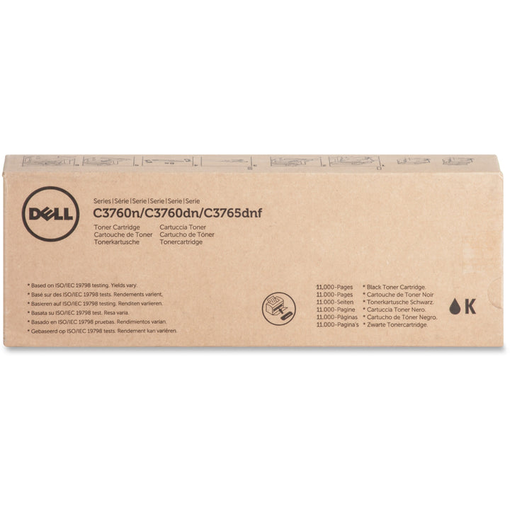 Image of Dell® Toner Cartridge, f/C3760, 11,000 Page Extra High Yield, BK