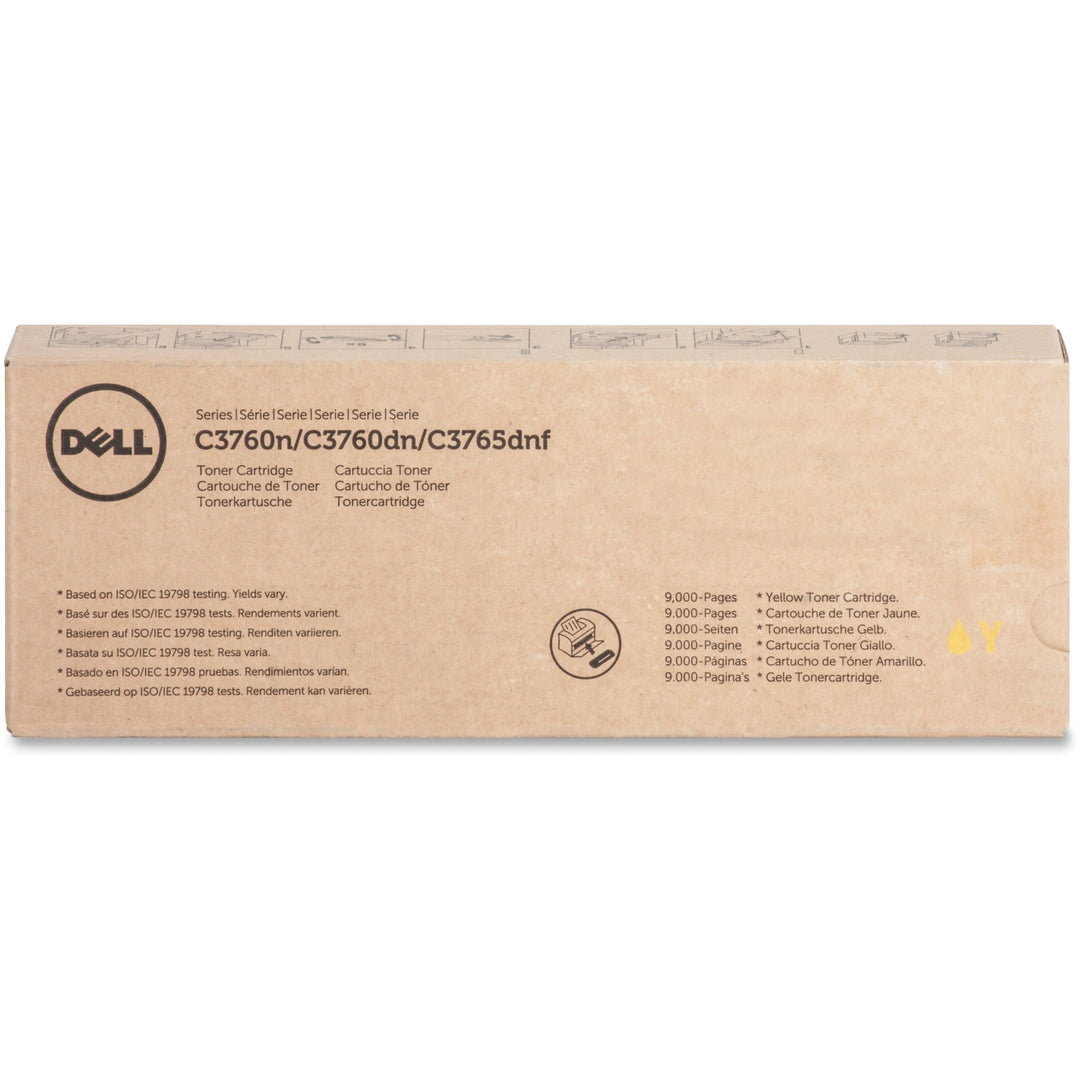 Image of Dell® Toner Cartridge, f/C3760/3765, 9000 Page Extra High Yld, YW